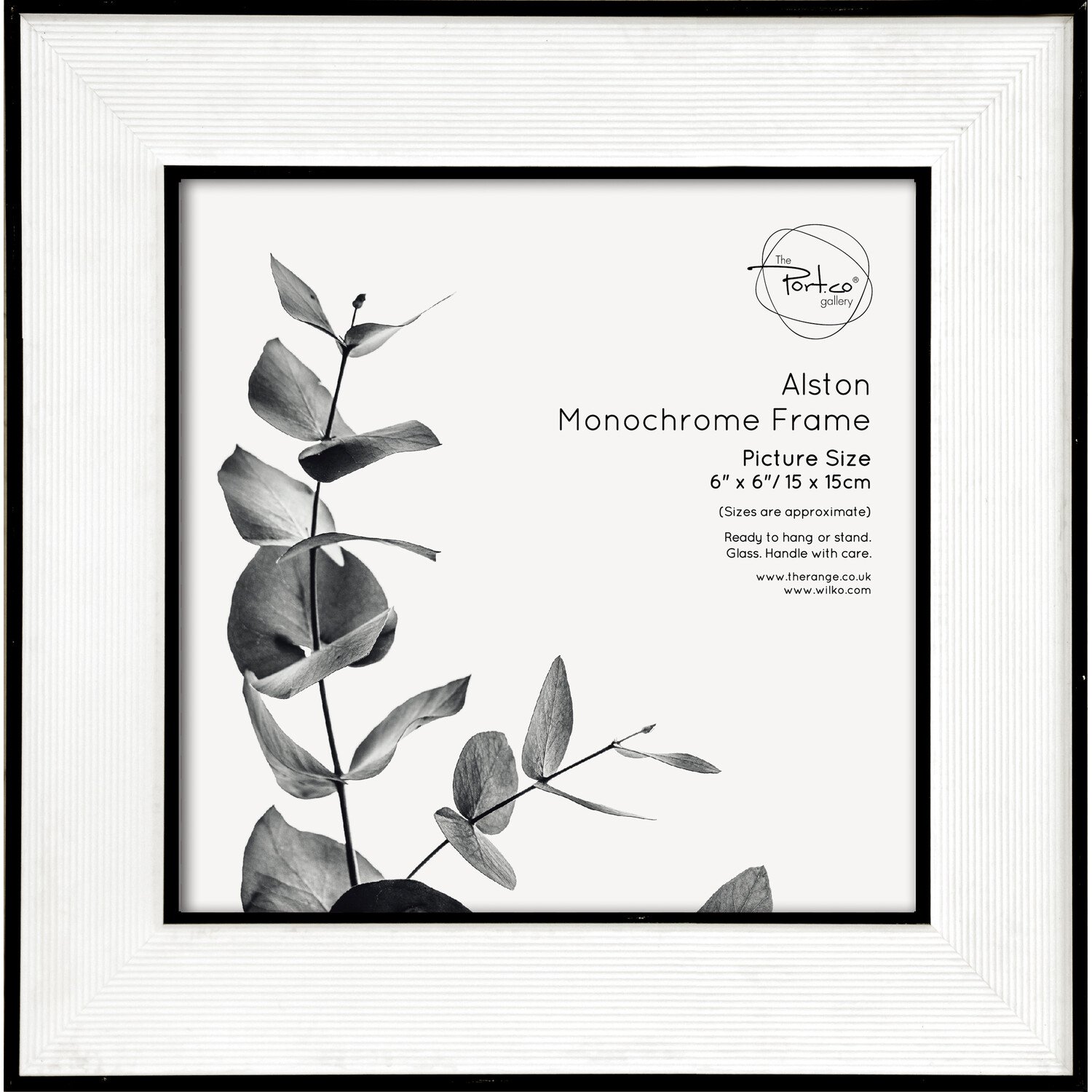 The Port. Co Gallery Alston Monochrome Photo Frame 6 x 6 inch Image 1