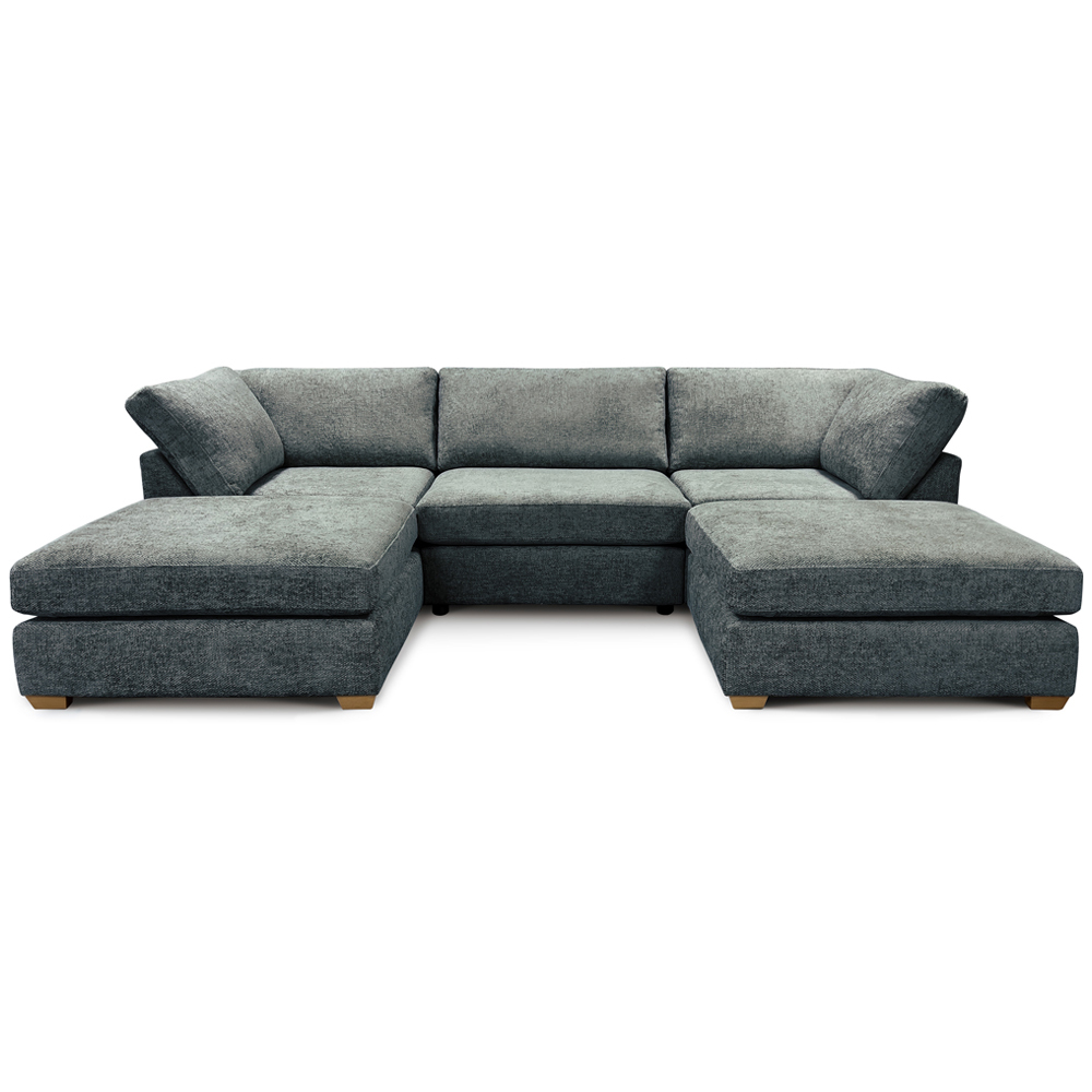 Carina Enzo 5 Seater Navy U-Shape Sofa Image 2