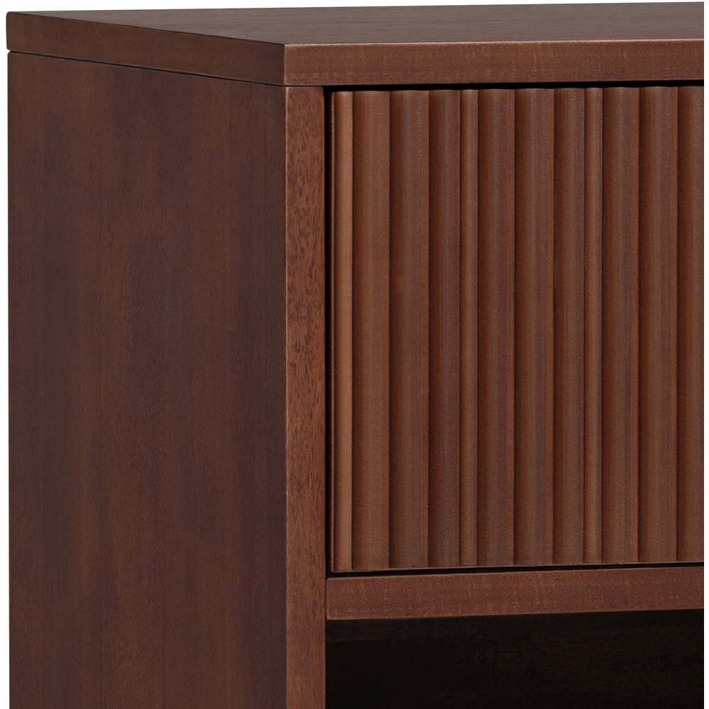 Teamson Home Tremolo Single Drawer Single Shelf Walnut Nightstand Image 6