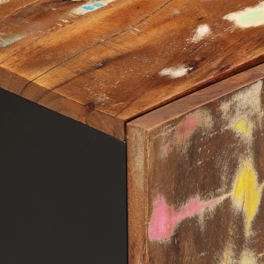 vidaXL 2 Door Single Drawer Single Shelf Multicolour Solid Reclaimed Wood TV Cabinet Image 8