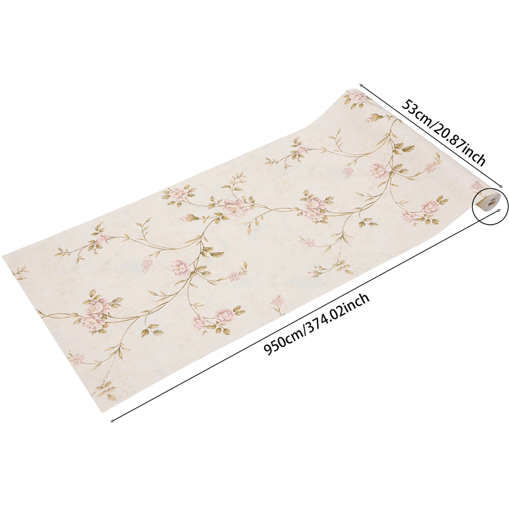 Living and Home Vintage Light Beige 3D Embossed Non-Woven Wallpaper Roll 950 x 53cm Image 8