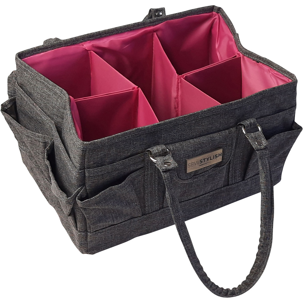 Sewing Online PT900-HEATHER-GREY Heather Grey Deluxe Tote Organiser 30 x 20 x 18cm Image 3