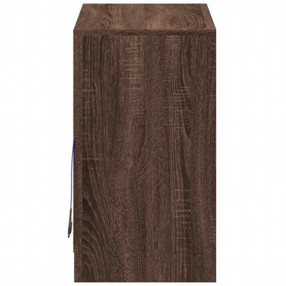 vidaXL 2 Door Brown Oak Sideboard with RGB LED Lights Image 7