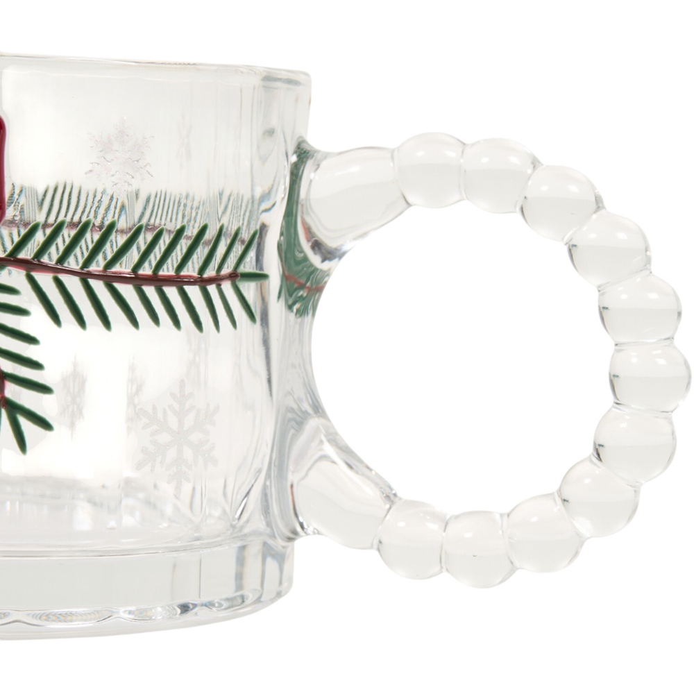 Snowflake or Bow Glass Mug Image 6