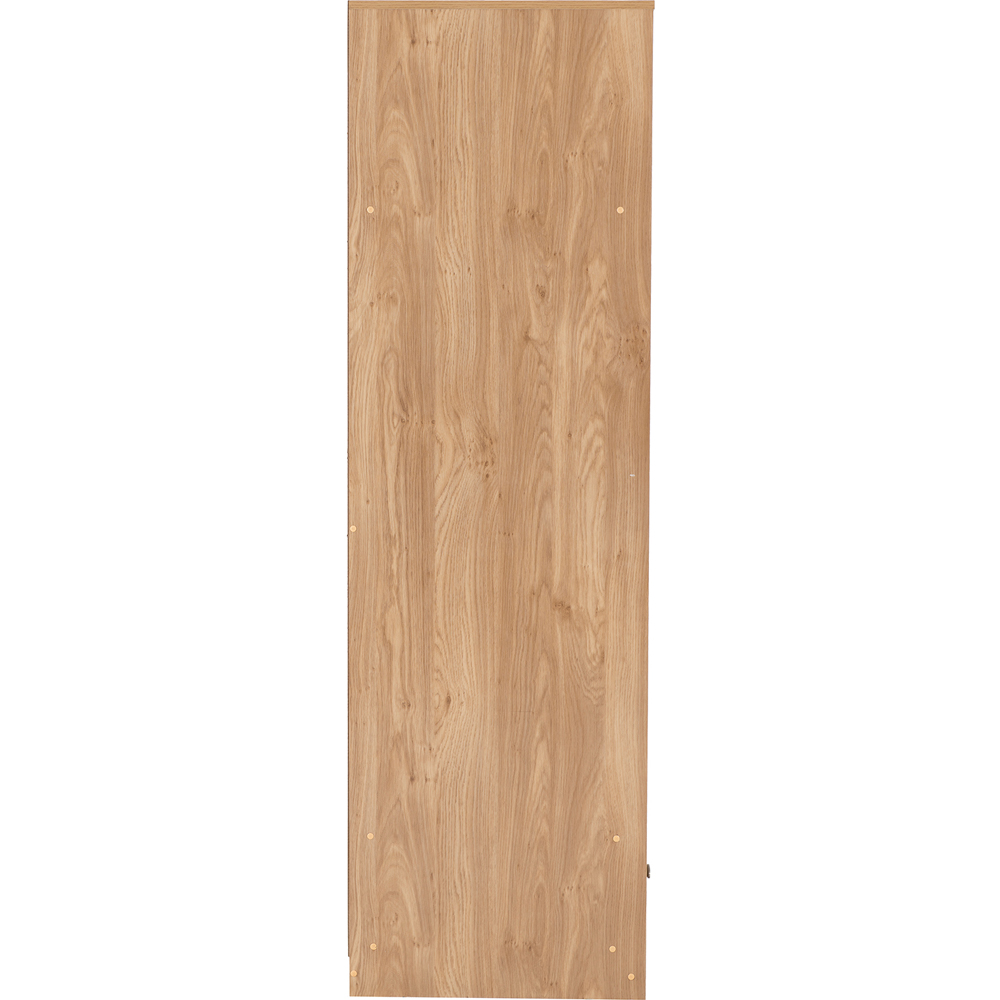 Seconique Carlton 2 Door Single Drawer Medium Oak Effect Wardrobe Image 4