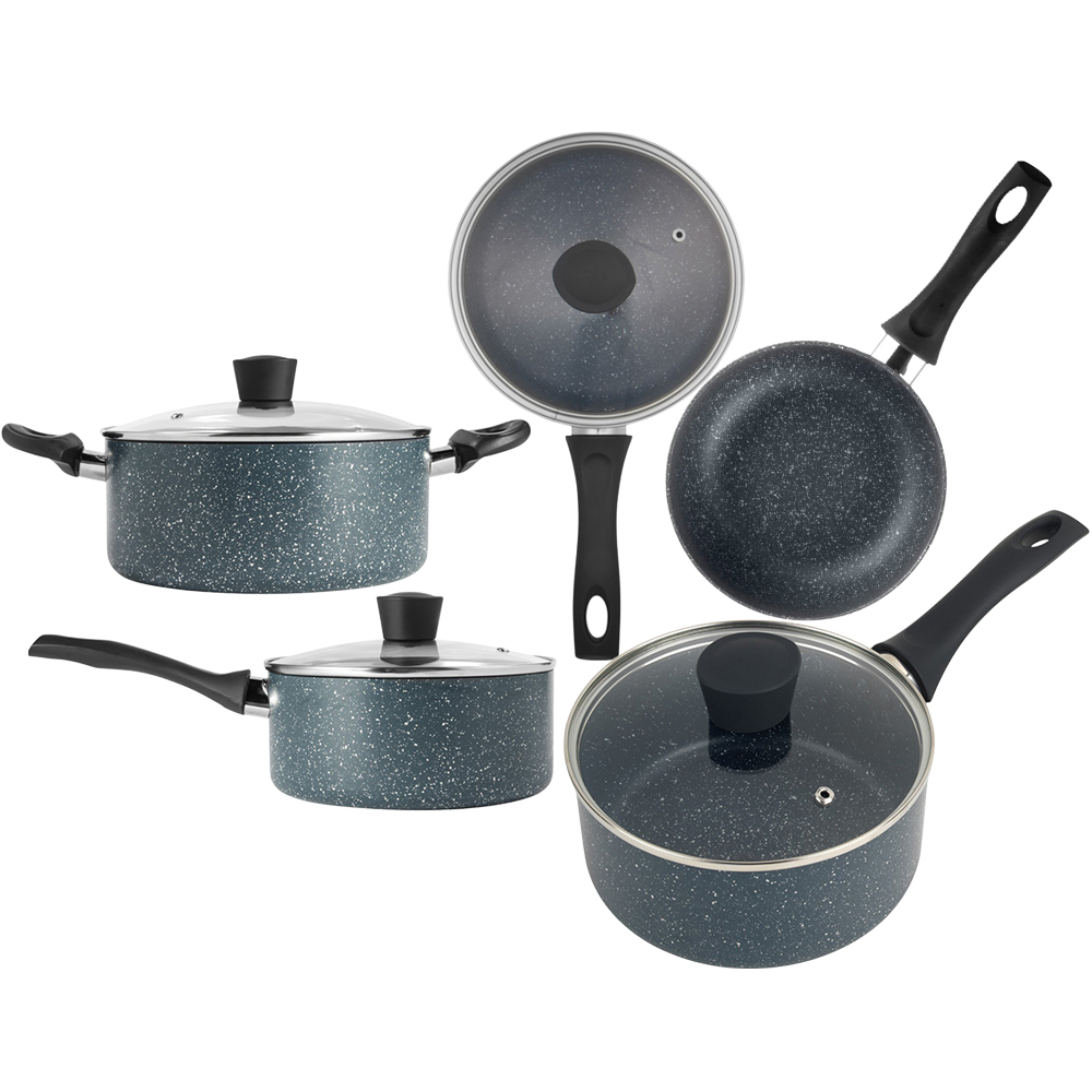 Russell Hobbs 5 Piece Nightfall Stone Pan Set Stone Image 1