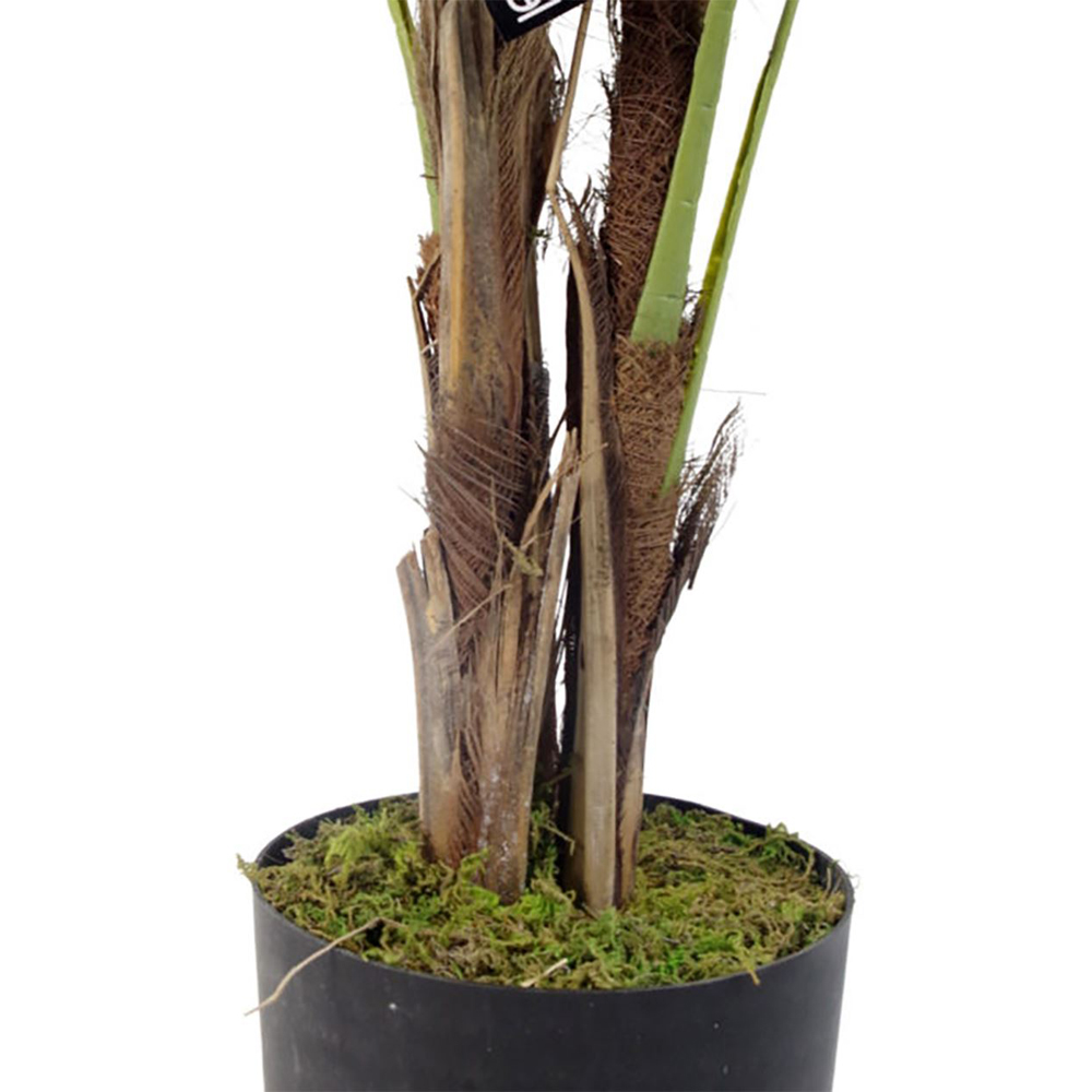 Leaf Natural Large Artificial Palm Tree in Plastic Pot 3.9ft Image 2