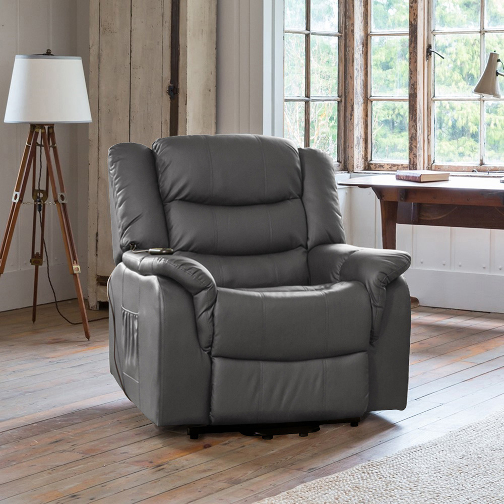 Artemis Home Almeira Grey Electric Massage and Heat Riser Recliner Chair Image 3