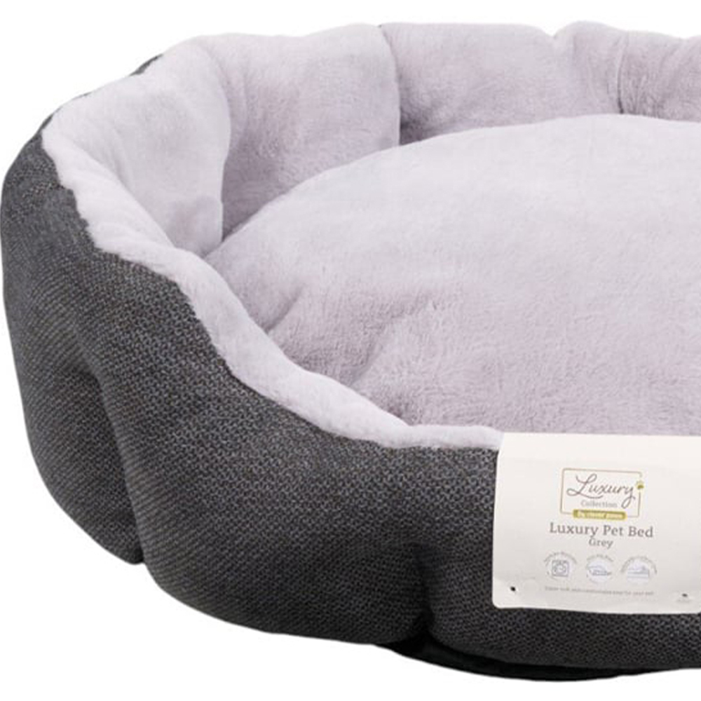 Luxurious Pet Bed Grey L Image 5