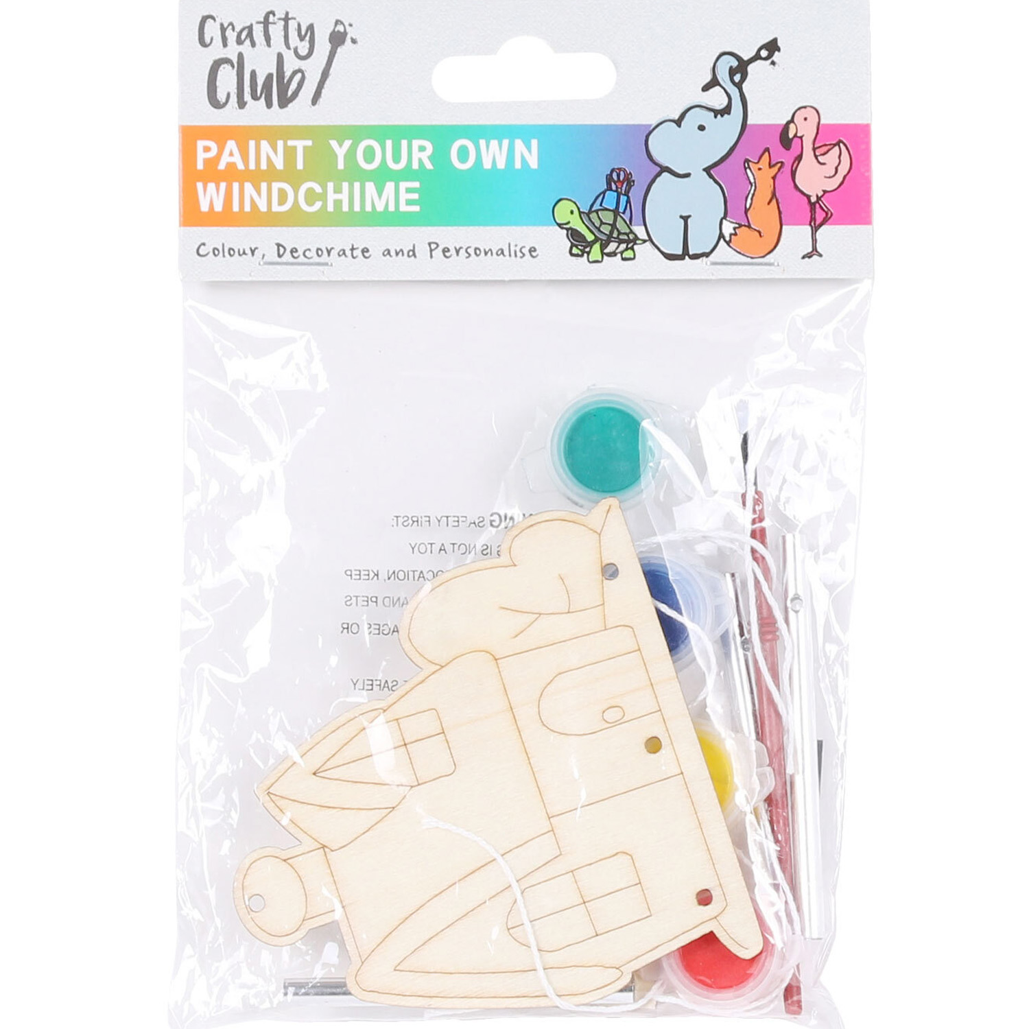 Single Crafty Club Paint Your Own Windchime Kit in Assorted styles Image 1