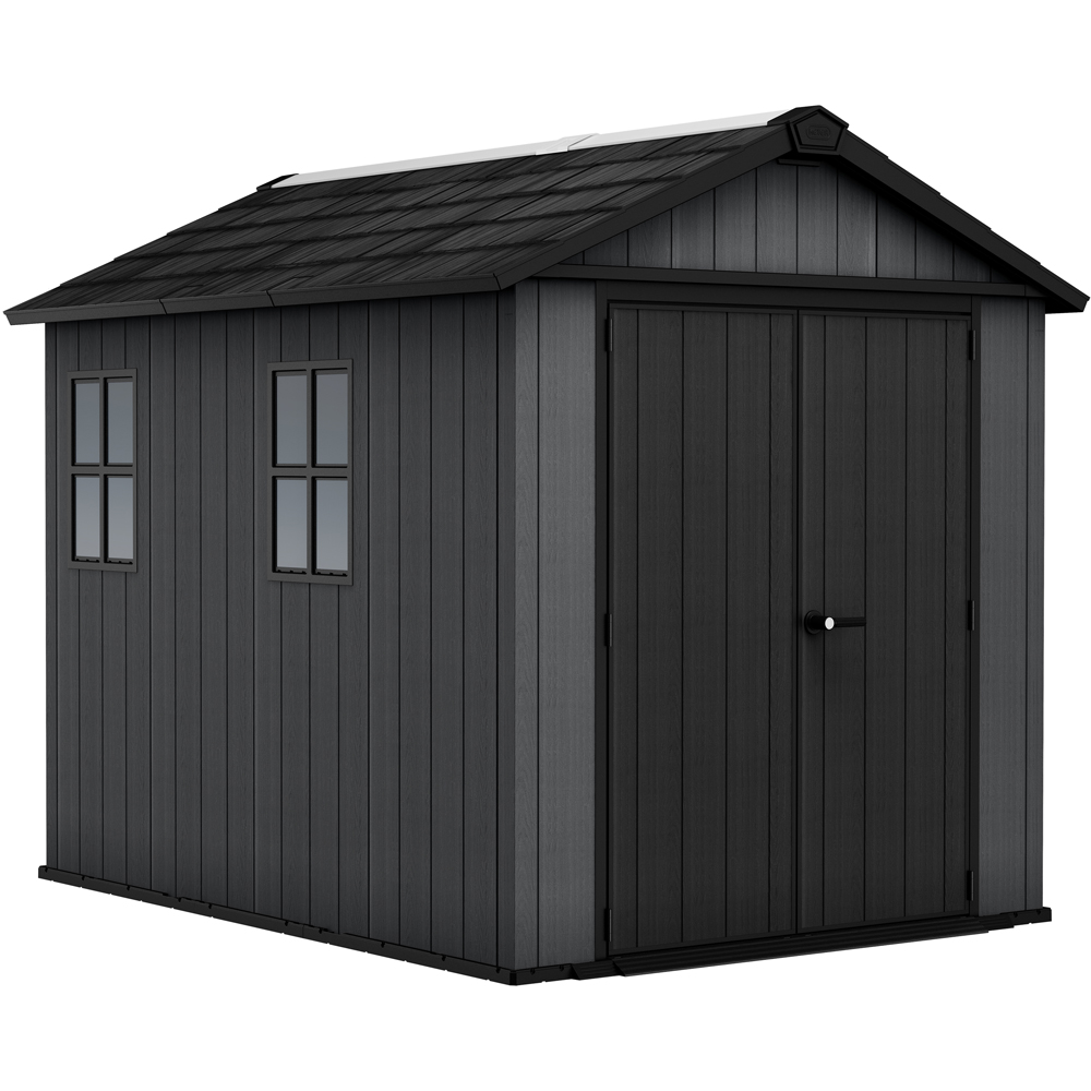 Keter Newton Plus 7.5 x 9ft Grey Steel Double Wall Shed Image 1