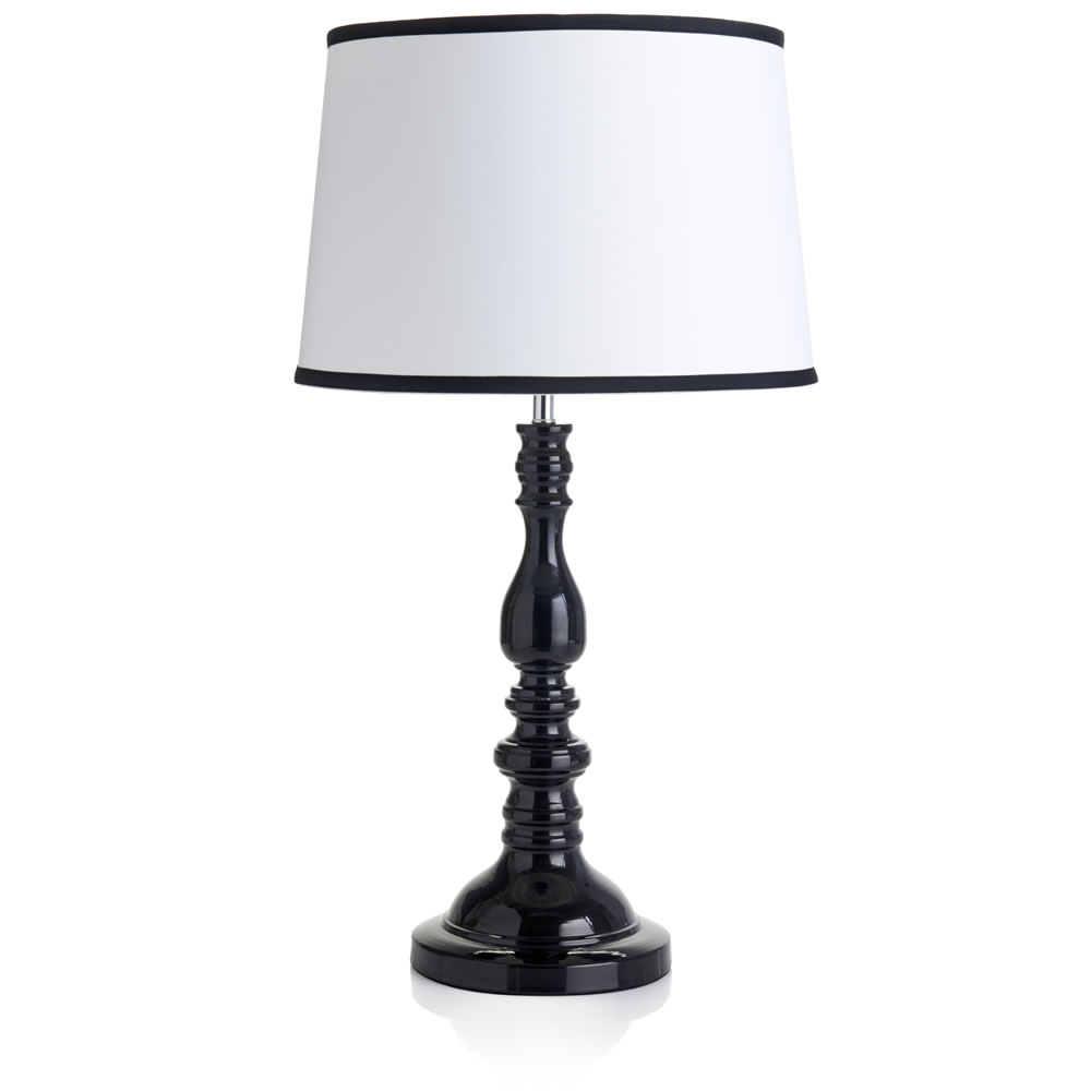 Wilko Black & White Table Lamp Image 3