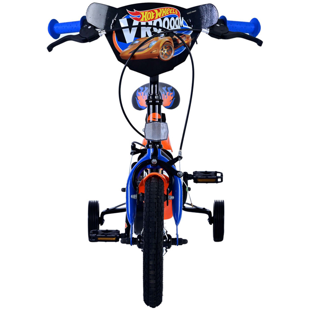 Volare Hot Wheels Kids 12 inch Multicolour Bike with Stabilisers Image 3
