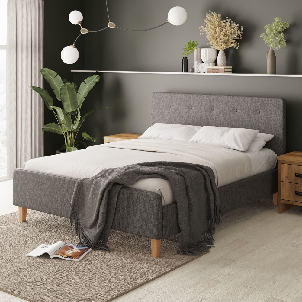 Ashbourne Bed Frame 150cm Grey Image 1
