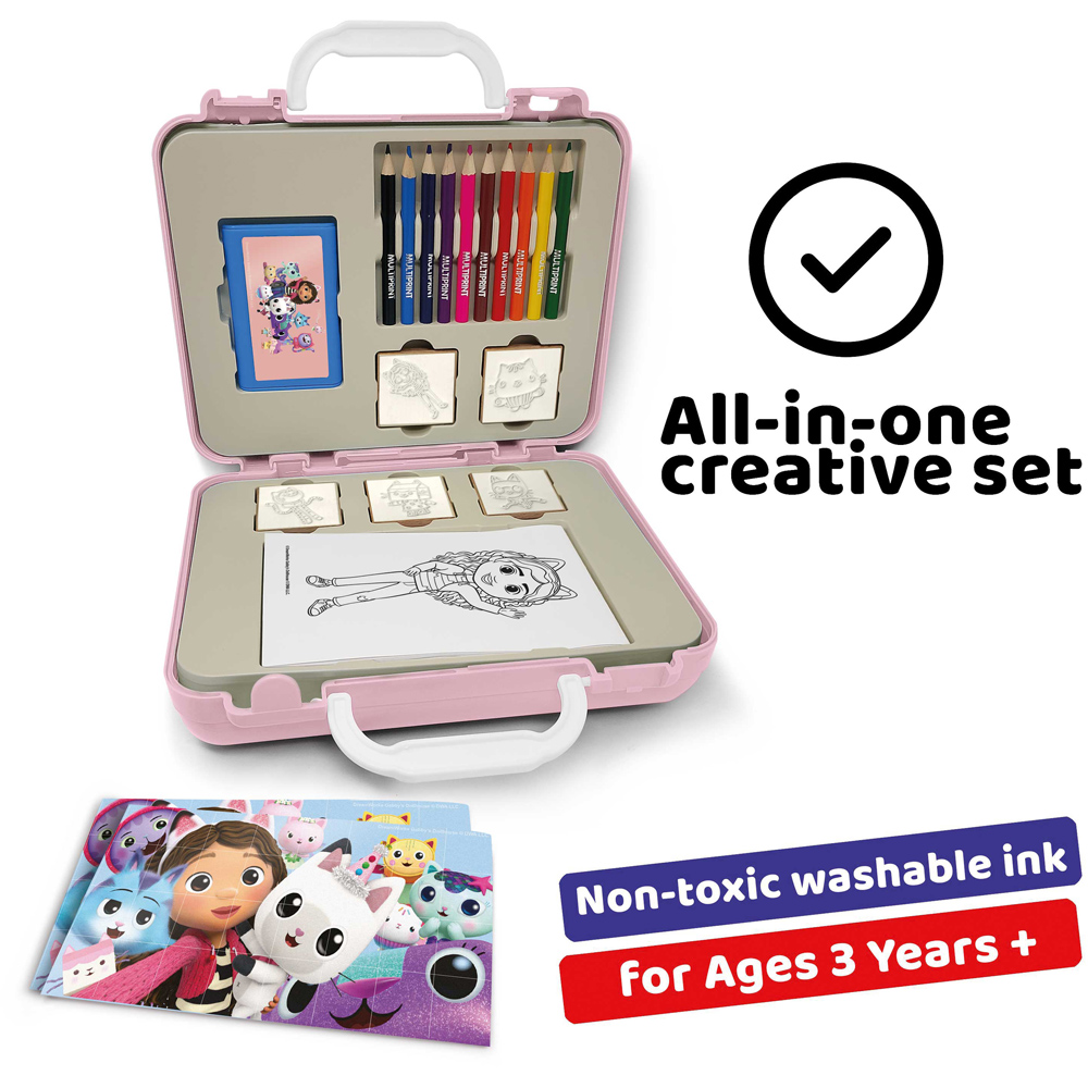 Multiprint Gabbys Dollhouse Kids Travel Colouring and Stamp Set Image 3