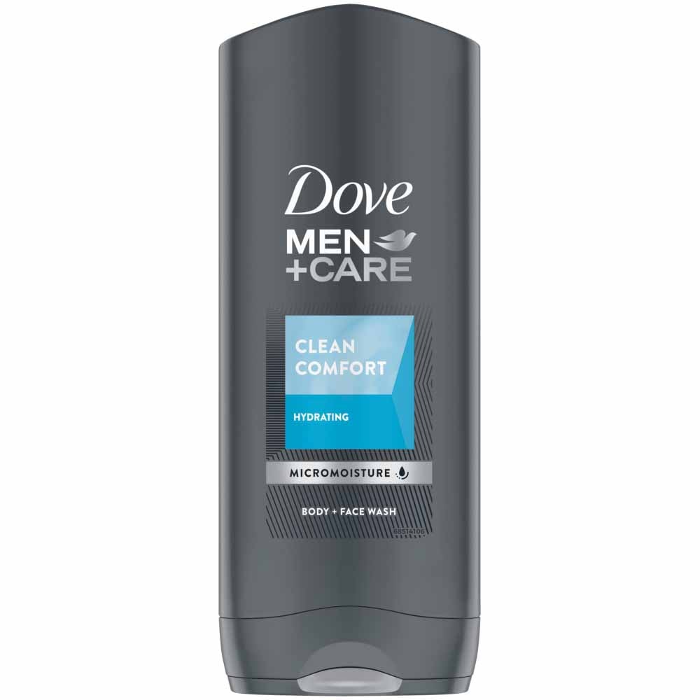 Dove for Men Clean Comfort Shower Gel 400ml Wilko