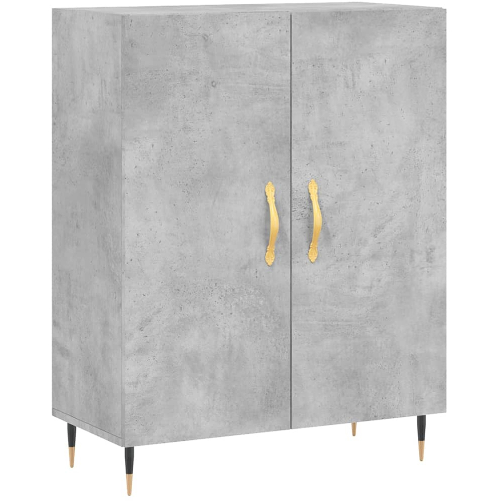 vidaXL 4 Door Concrete Grey Highboard Image 7