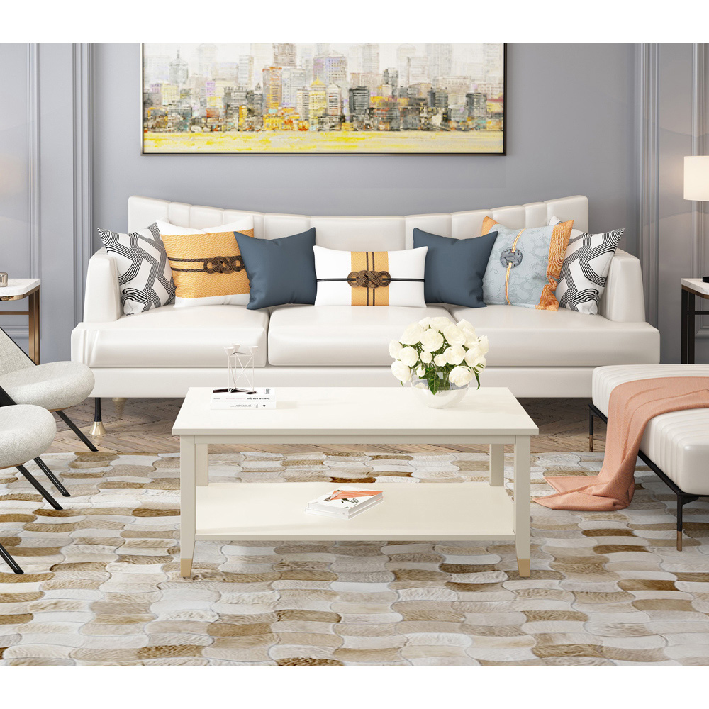 Palazzi White Coffee Table Image 7