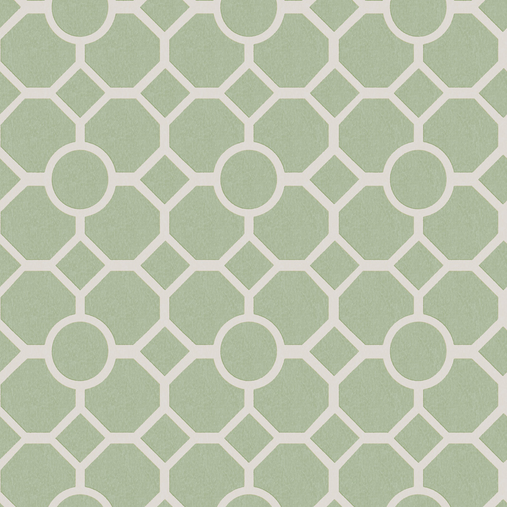 RHS Lattice Fretwork Sage Wallpaper Image 1