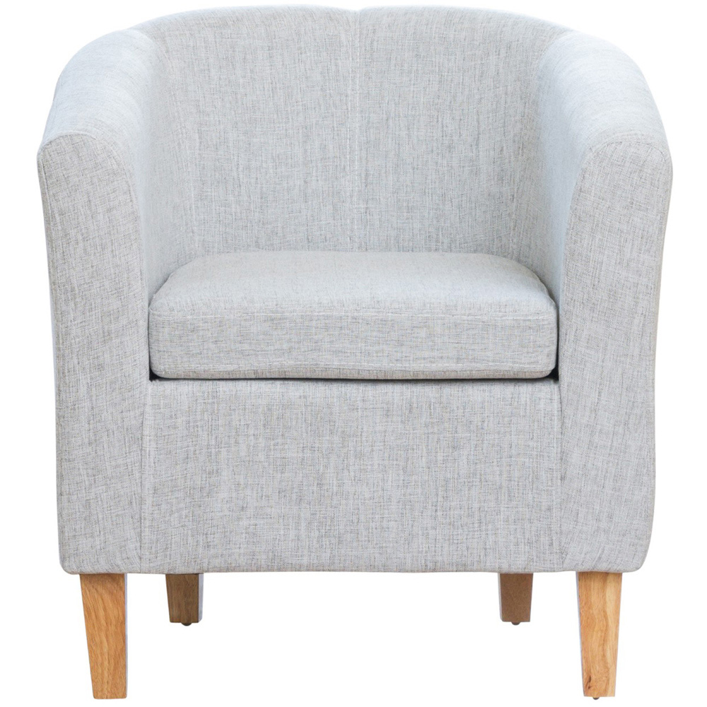Artemis Home Alderwood Light Grey Hessian Tub Chair Image 2