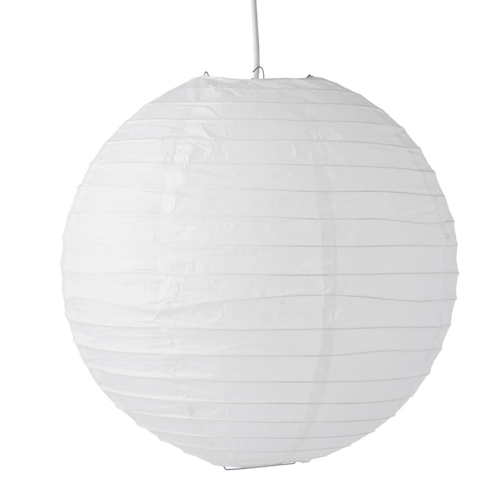 Wilko White Paper Tapered Light Shade 12in Image 1