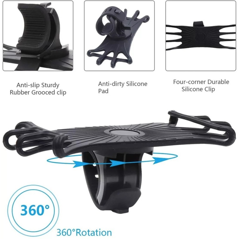 Dyzi Black Rotatable Bike Phone Holder Image 4