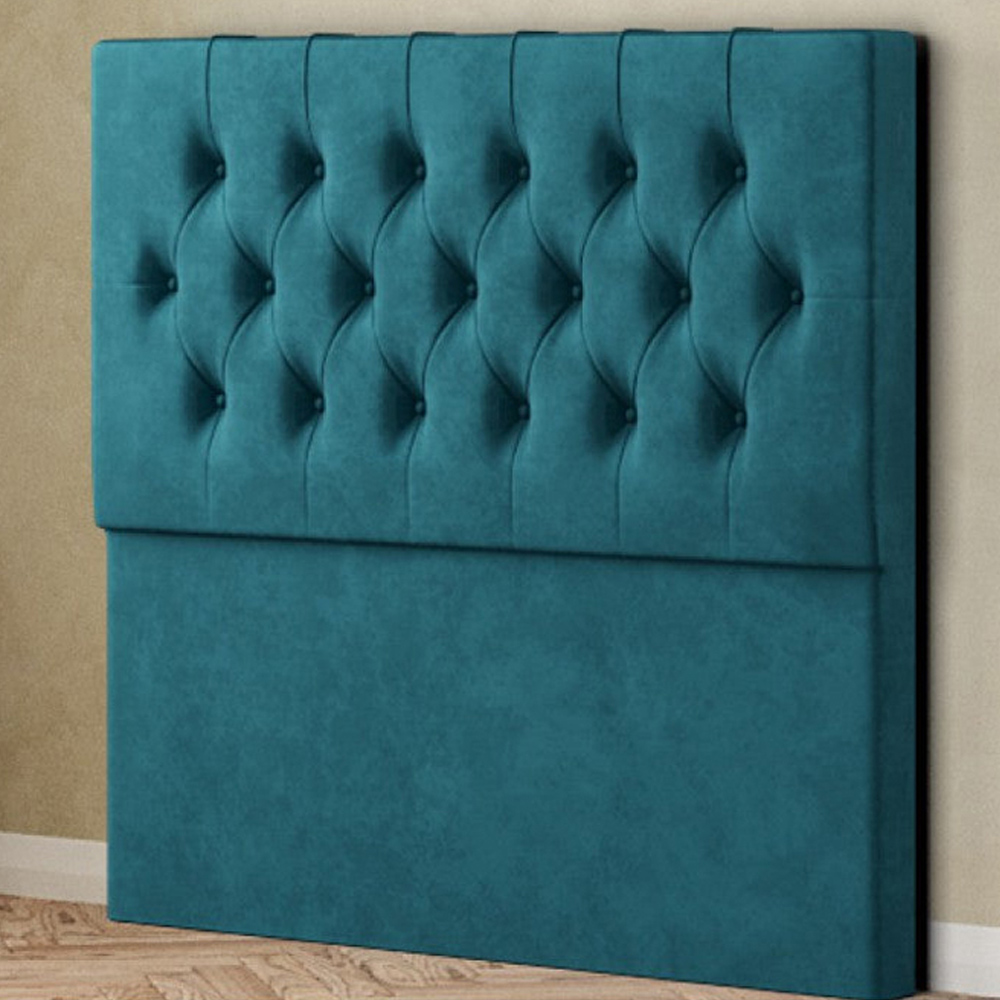 Eleganza Belgrave Single Emerald Plush Floor Standing Headboard Image 1