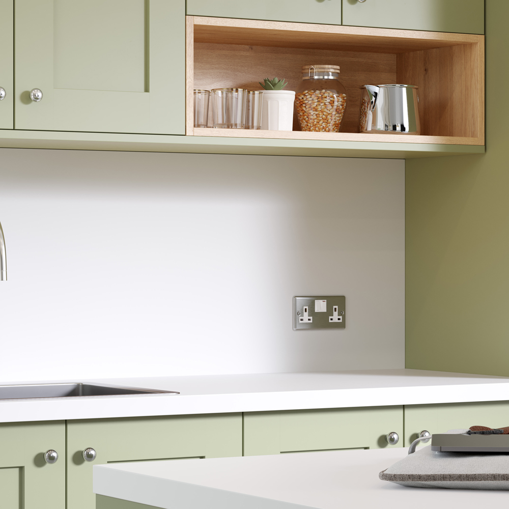 Options Plus Pure White Post-Formed Laminate Kitchen Worktop 3000 x 600 x 38mm Image 2