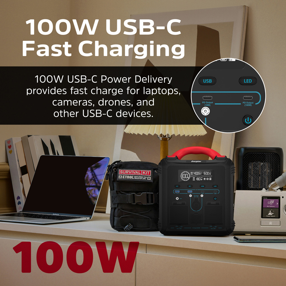 Energizer Black Power Station 550Wh Image 3