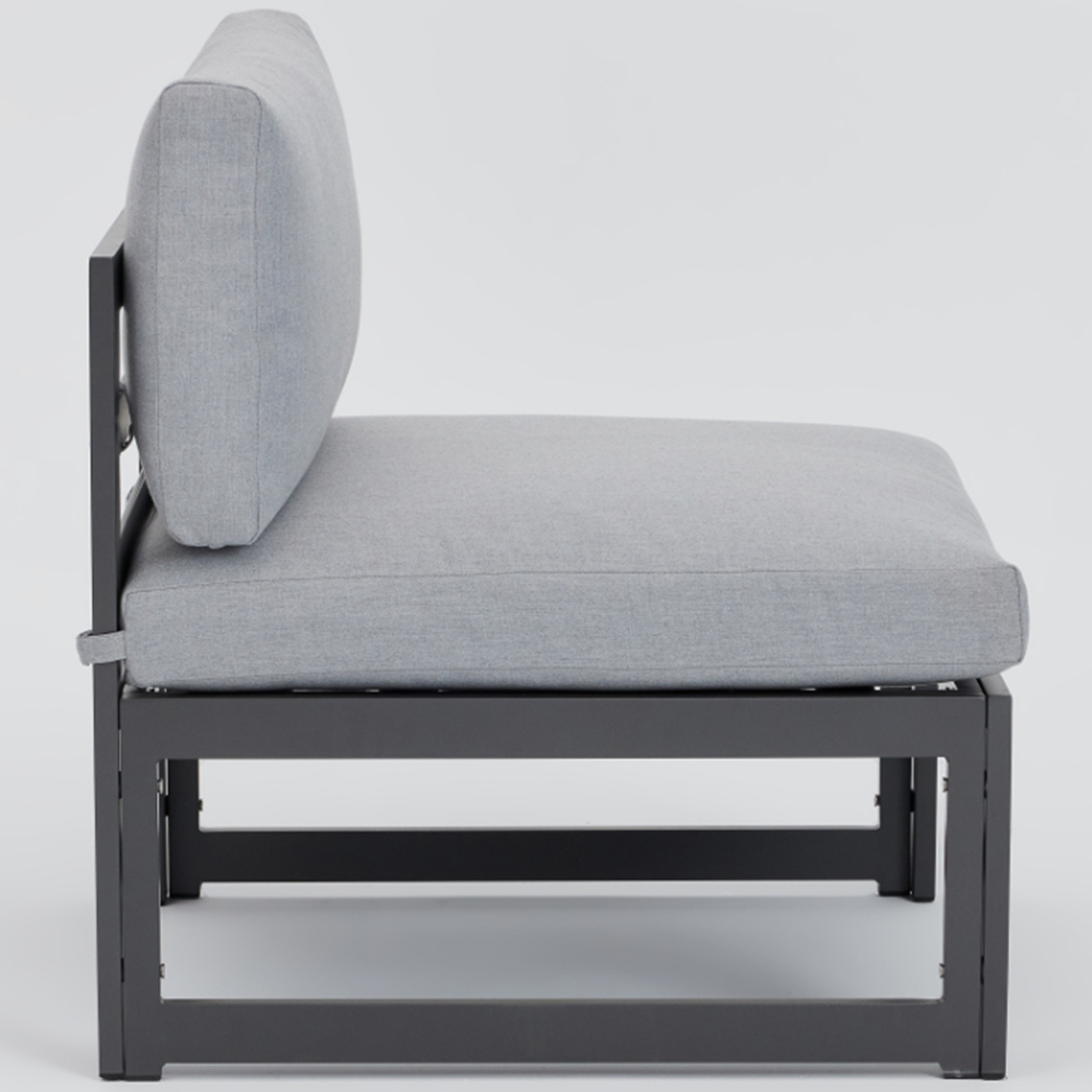 Home Detail Faro 8 Seater Dark Grey U Shape Garden Sofa Set with Rising Table Image 4