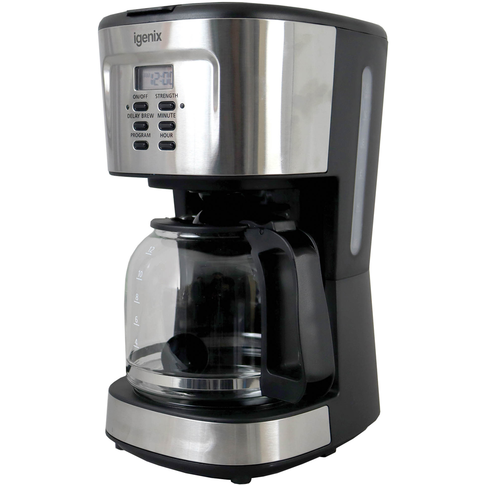 Igenix IGCM01250SS Stainless Steel 1.5L Digital Filter Coffee Maker Image 2