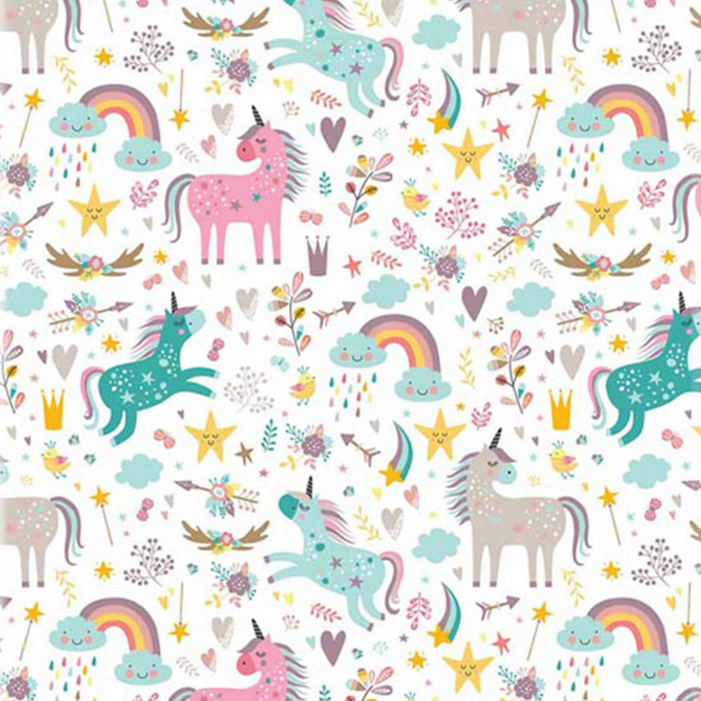 Warren Reed Designer Large Unicorn and Rainbows Suitcase Image 3
