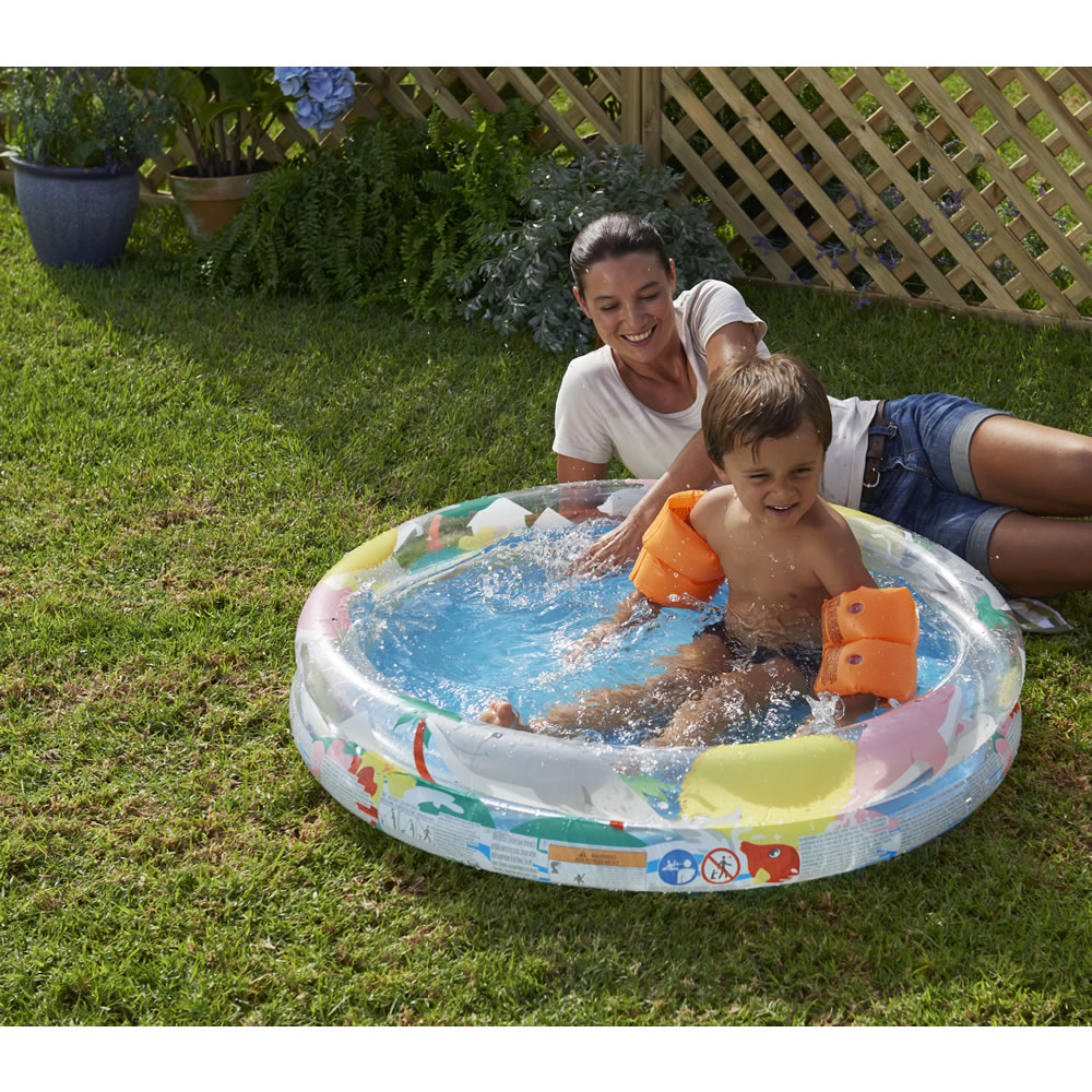 Wilko 2 Ring Paddling Pool Toddler Sized Image 3