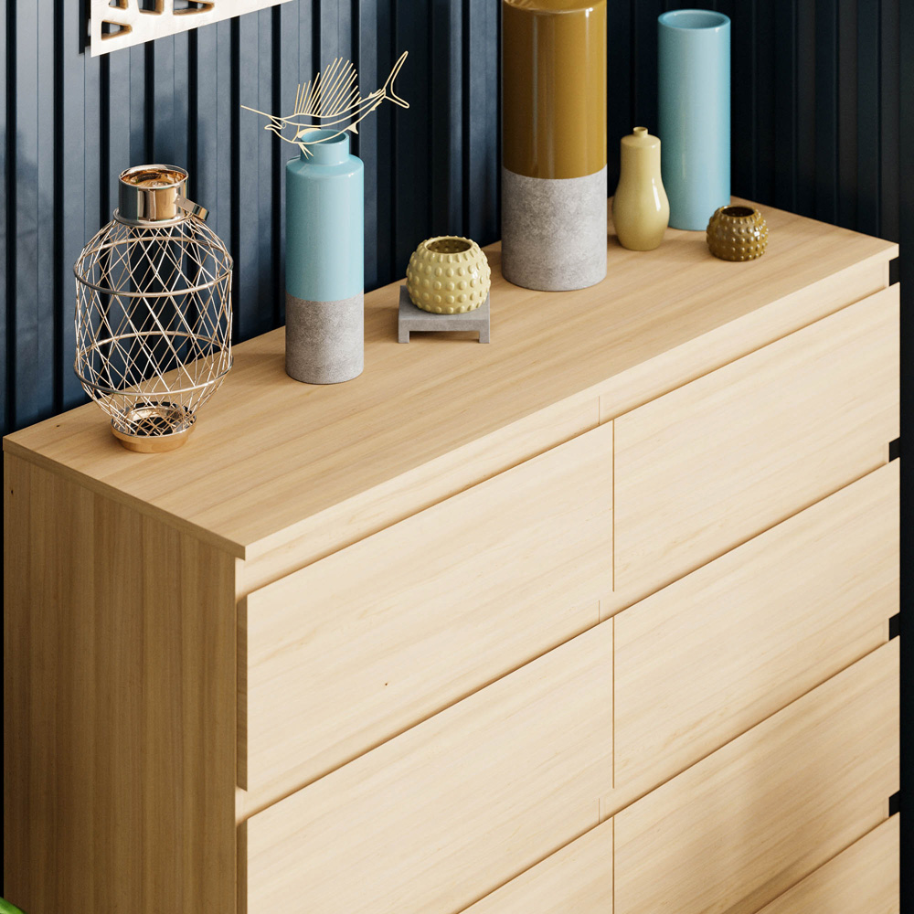 Vida Designs Denver 8 Drawer Pine Chest of Drawers Image 3