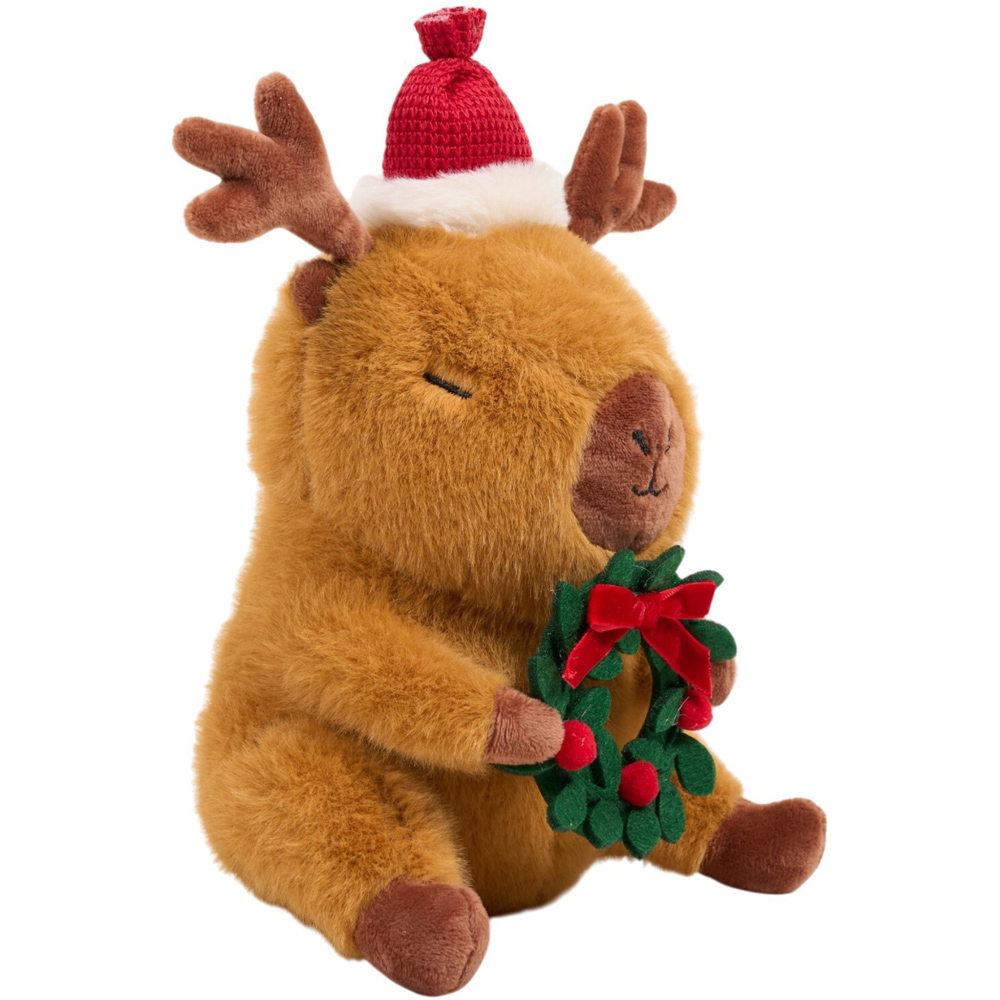 Sitting Christmas Capybara Decoration Image 3