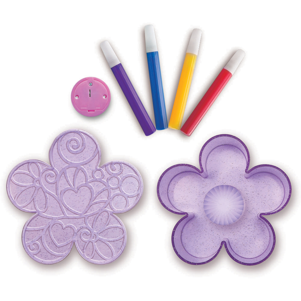 4M KidzMaker Colour Lit Flower Lamp DIY Craft Kit Image 4