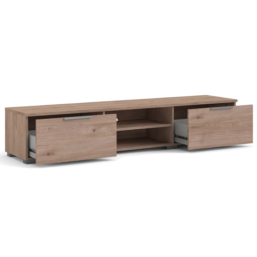 Florence Match 2 Drawers 2 Shelf Jackson Hickory Oak TV Unit Image 4