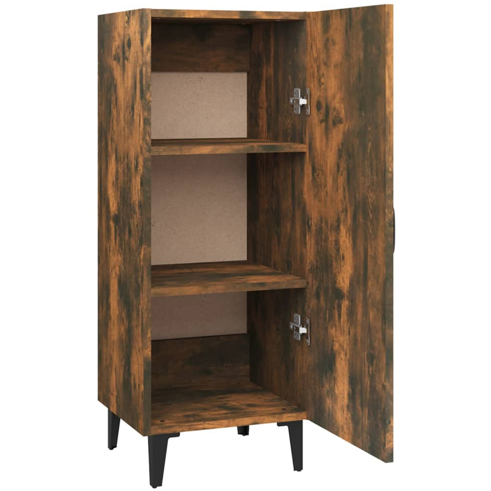 vidaXL Single Door Smoked Oak Narrow Sideboard Image 8