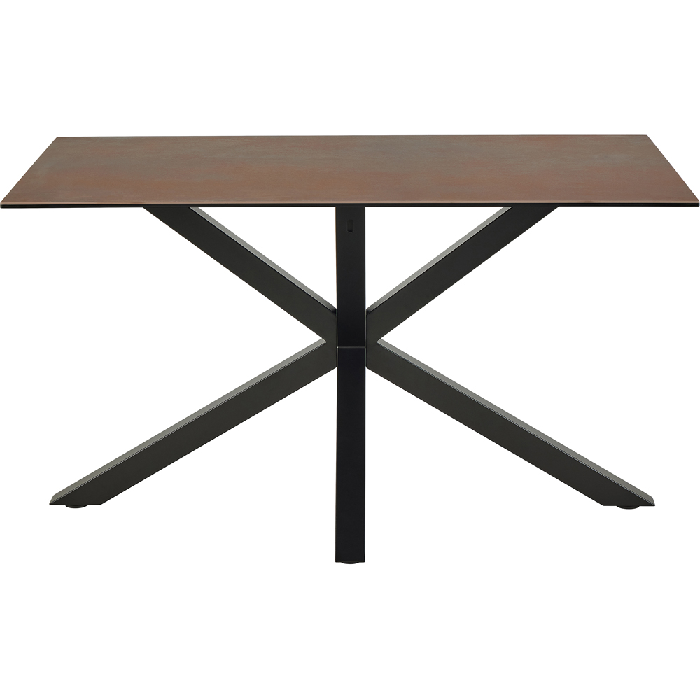 Furniture To Go Heaven 4 Seater Ceramic Rusty Brown Top Dining Table Image 2