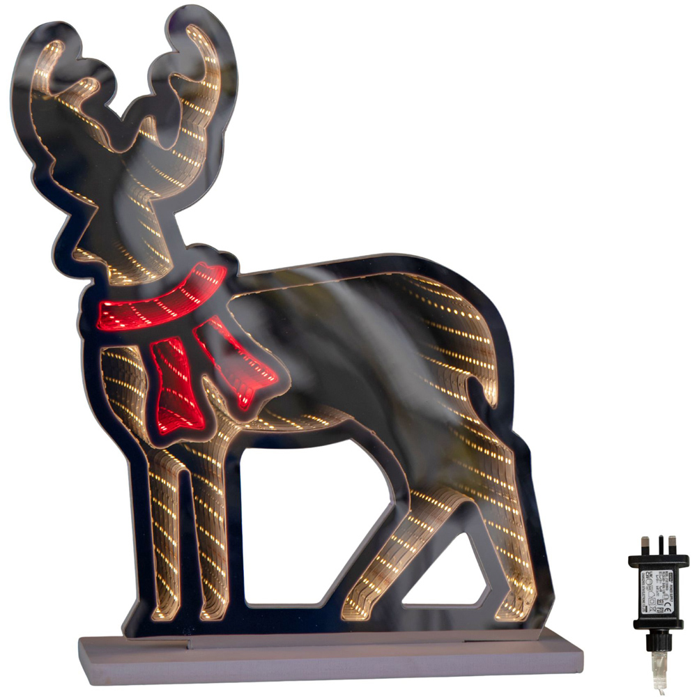 Samuel Alexander Red and Warm White LED Light Up Reindeer Infinity Christmas Decoration 40cm Image 9