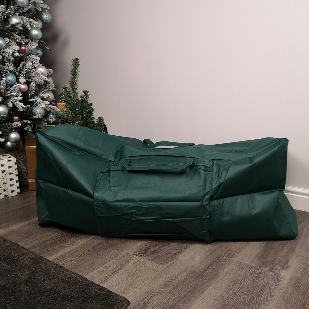 Samuel Alexander Green Christmas Tree Storage Bag with Zip and Carry Handle 120cm Image 6