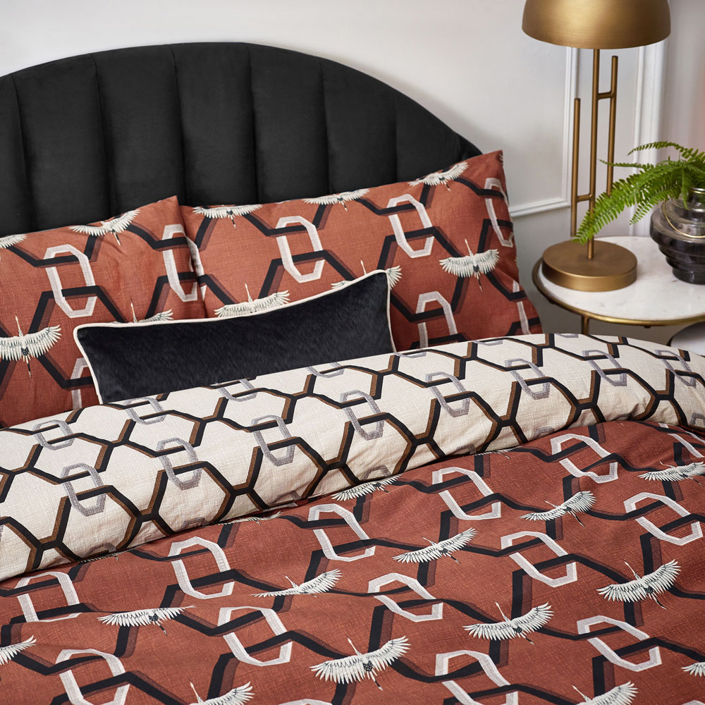 furn. Avalon Single Brick Duvet Set Image 2