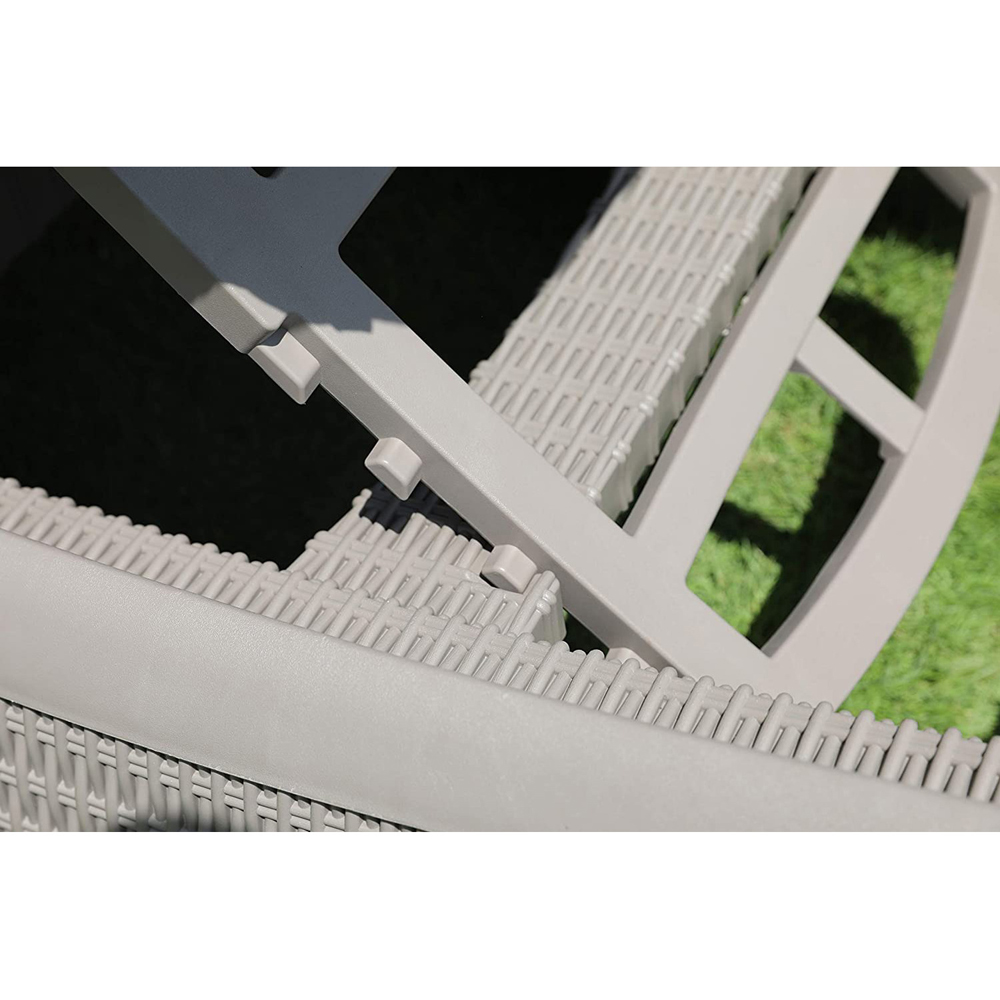 Centurion Supports Maldives Warm Grey Rattan Adjustable Sun Lounger Image 4