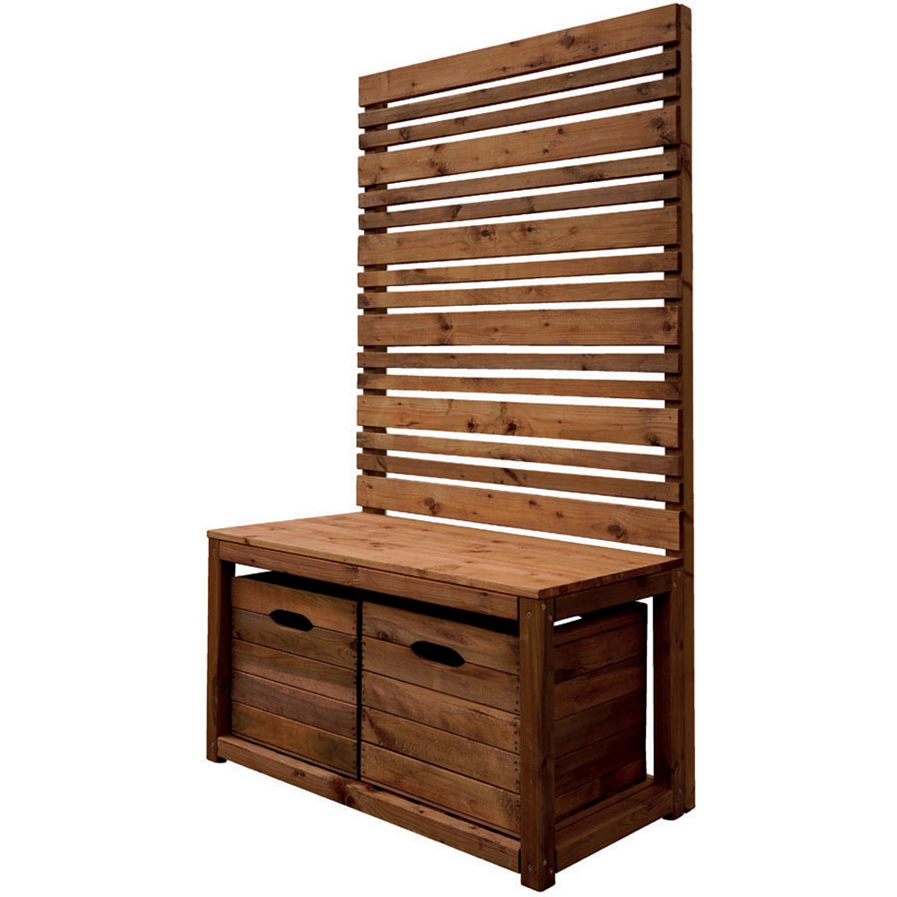 Cerland Memphis 2 Seater Wooden Garden Bench with Trellis Image 2