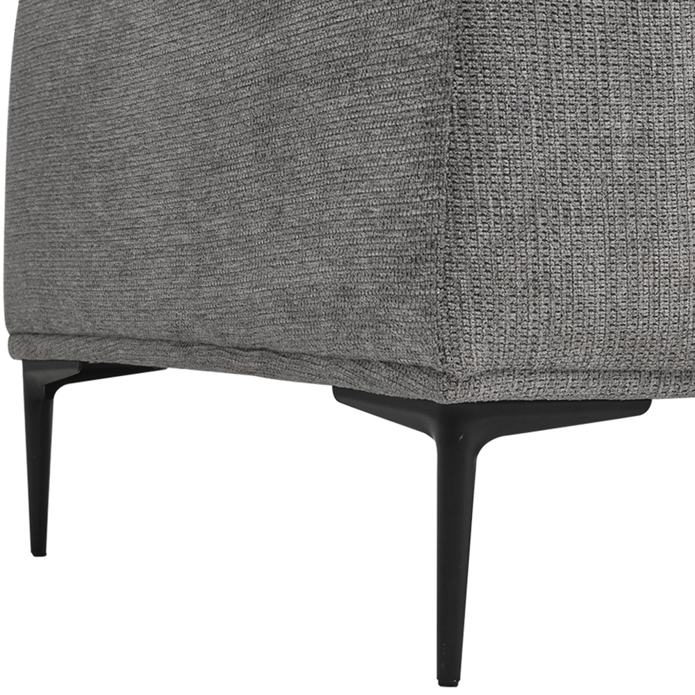 Living and Home 3 Seater Grey L Shape Sleeper Sofa Image 5