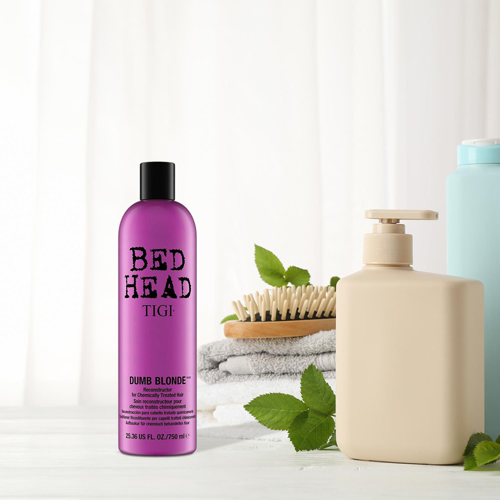 TIGI Bed Head Dumb Blonde Damaged Blonde Hair Conditioner 750ml 3 Pack Image 7