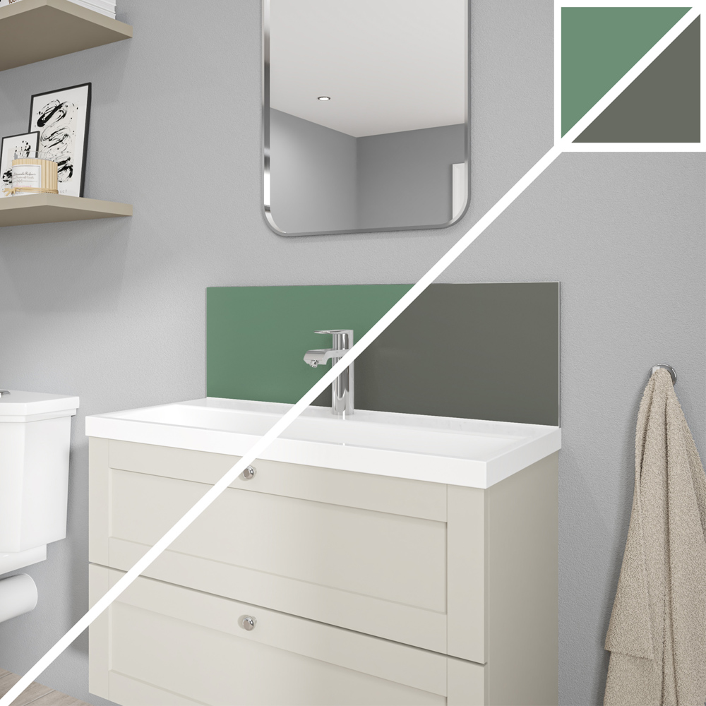 Wetwall Alloy Seafoam Green and Battleship Grey Splashback 800 x 250mm Image 6