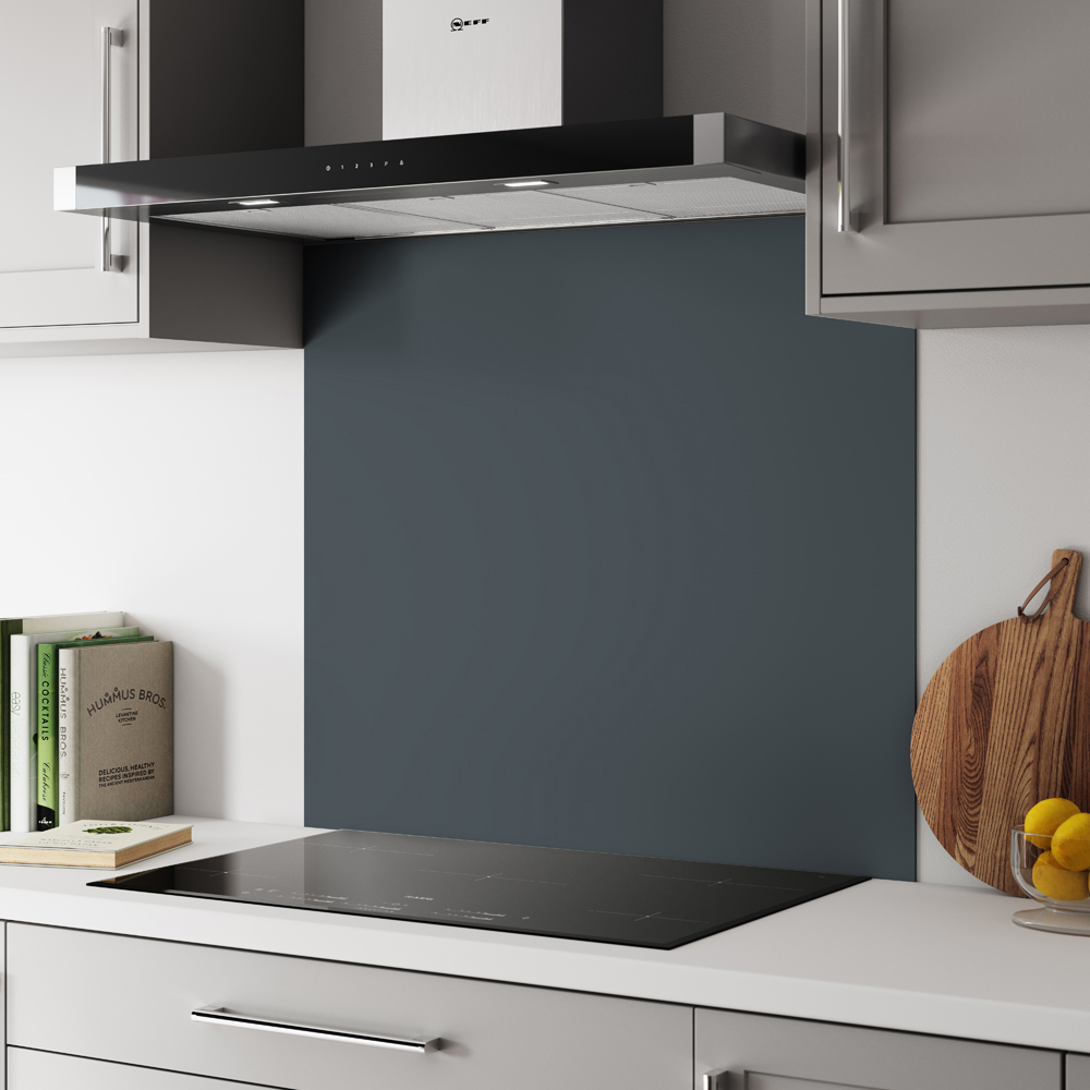 Alloy Malibu Grey and Storm Blue Kitchen Hob Splashback 900 x 800 x 4mm Image 2