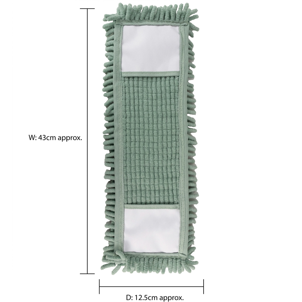 JVL Cleaning Green Extendable Chenille Mop with 2 Replacement Heads Image 7