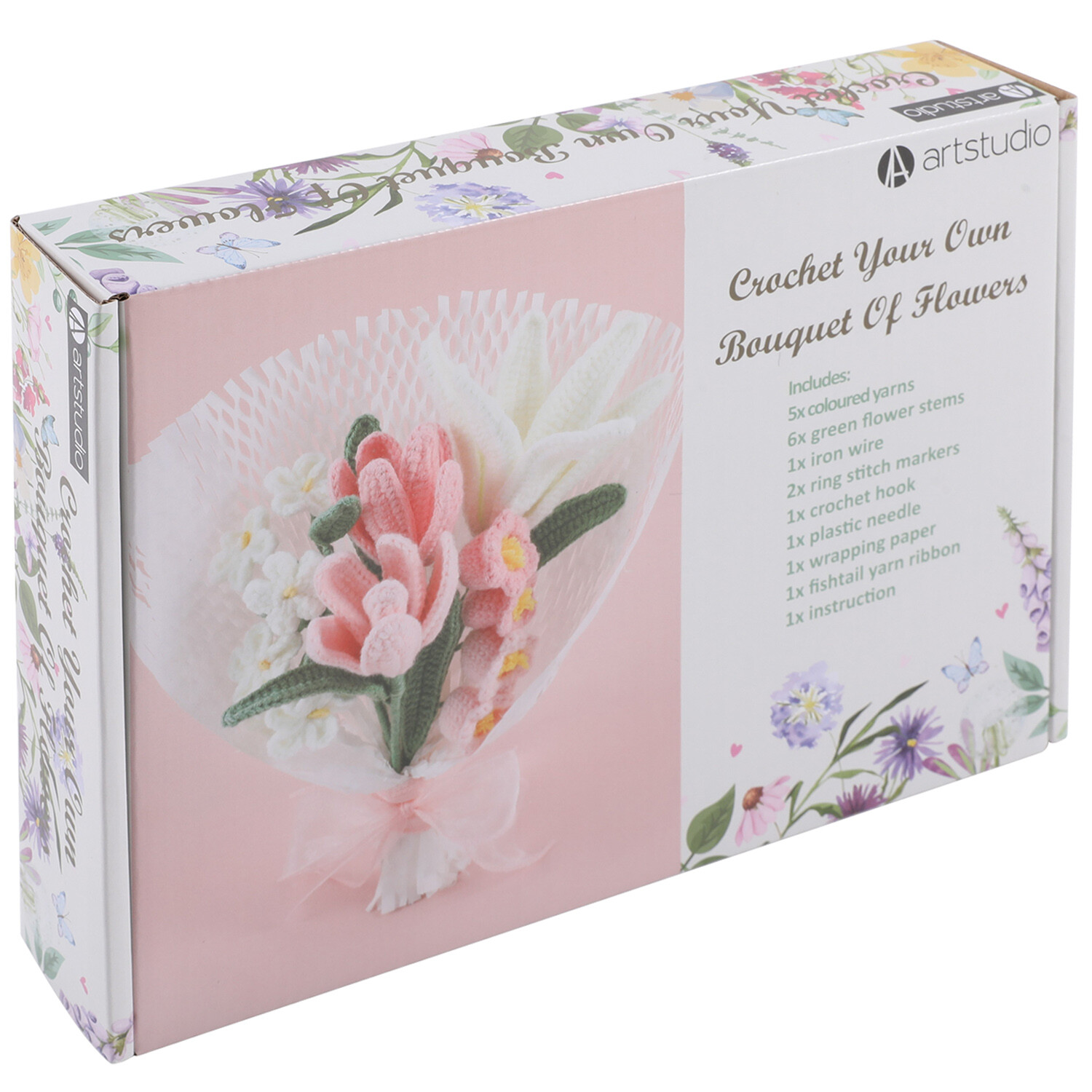 Crochet Your Own Bouquet Of Flowers Kit - Multicolour Image 3